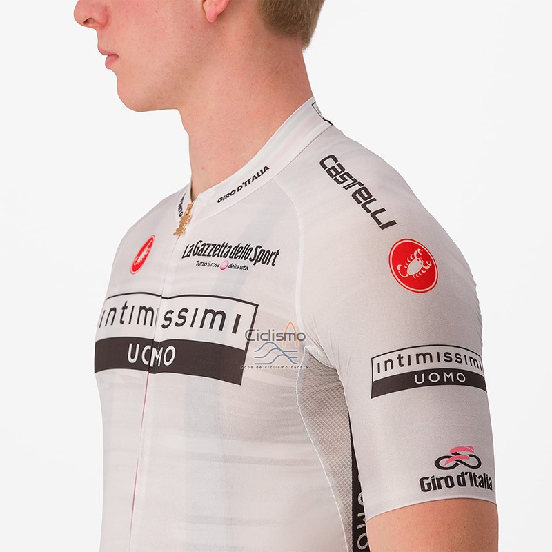 Giro d'Italia Ropa Ciclismo Culotte Corto 2023 Hombre Mangas Cortas Blanco